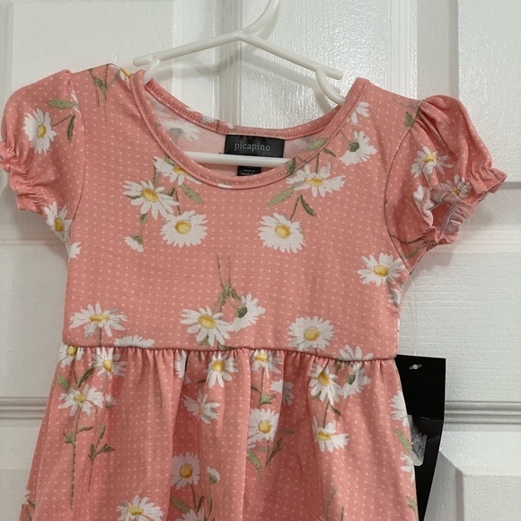 🎈🎈🎈Picapino Girls Floral Dress Size 12 Month NWT - Picture 2 of 4